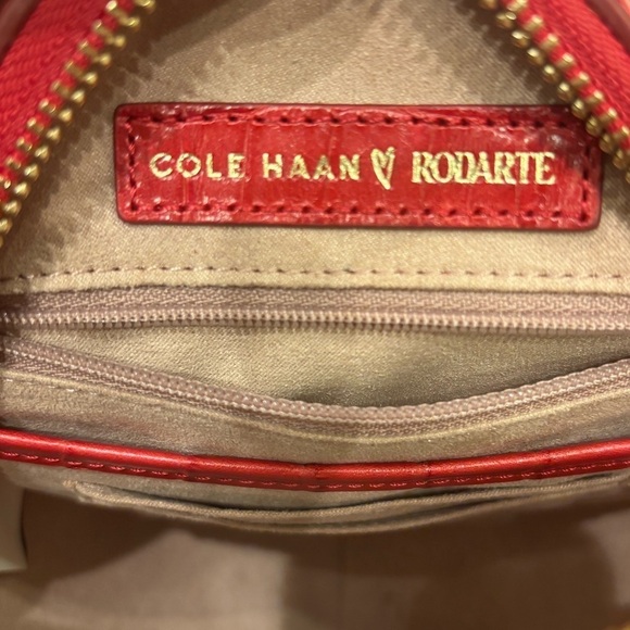 Rodarte Cole Haan Limited Edition SOLD OUT circular RED leather cross body bag💄 - Picture 8 of 10